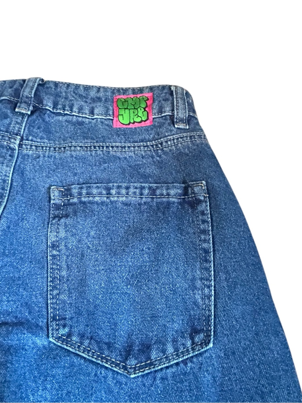 Empyre Y2K Dragon Koi Jeans Size 2 Baggy Relaxed Fit Denim Streetwear - Picture 4 of 16